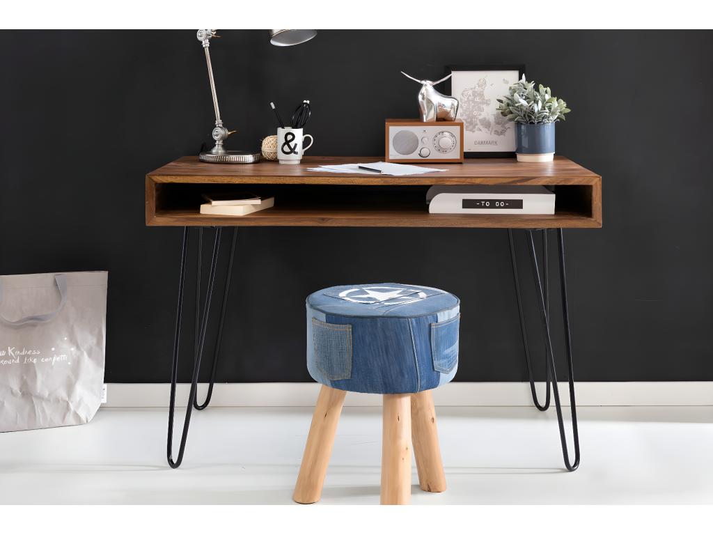 Small Desk 110x76x60 cm Computer Table with Storage