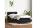 Vertchez bed base with black 80x210 cm velvet mattress
