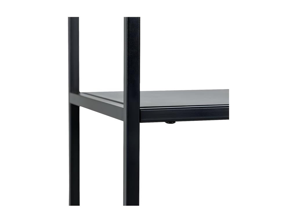 6-shelf metal shelf, black - URBAN