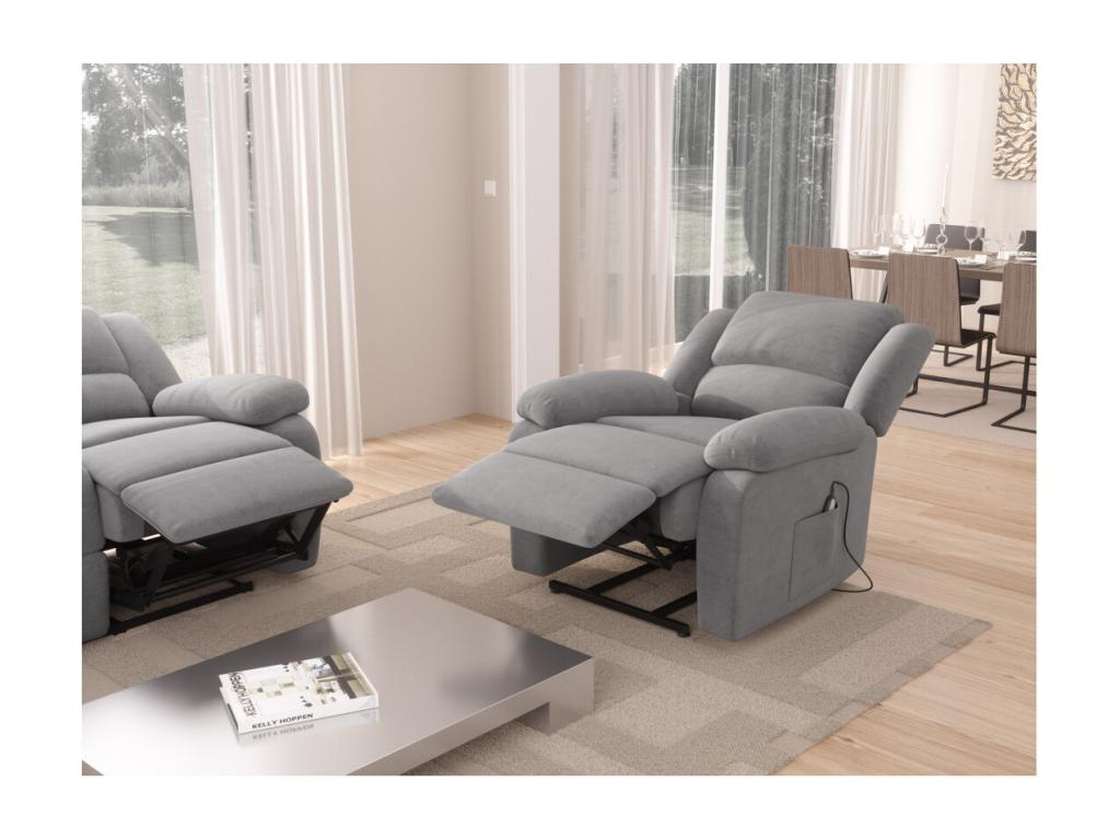 Leo 1-Seater Electric Reclining Lift Chair in Microfiber - W88x93x96cm - Vertchez