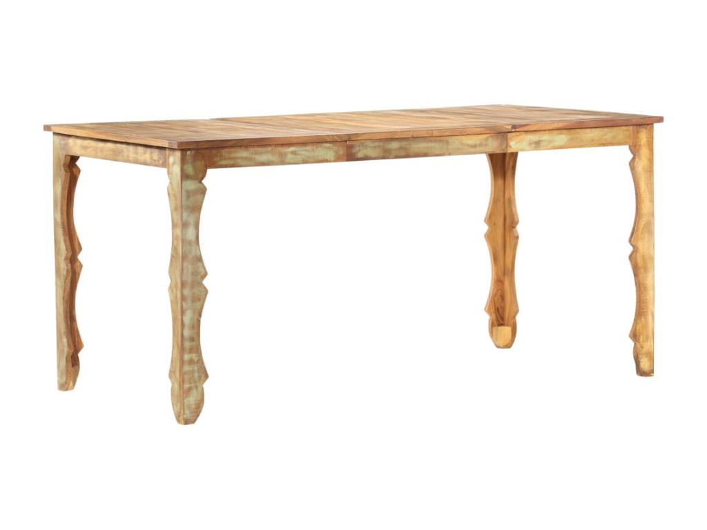 Dining table 160x80x76cm Solid reclaimed wood