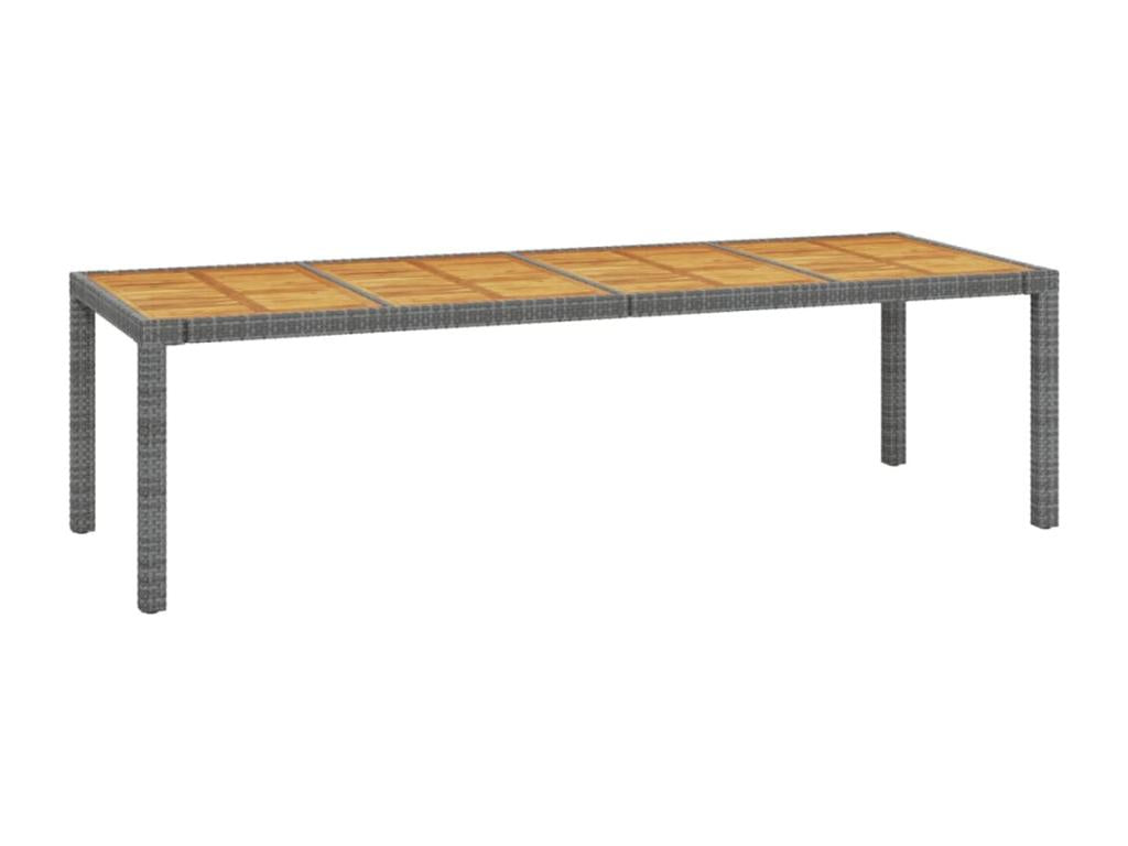 9-piece outdoor dining set with cushions, woven resin, grey