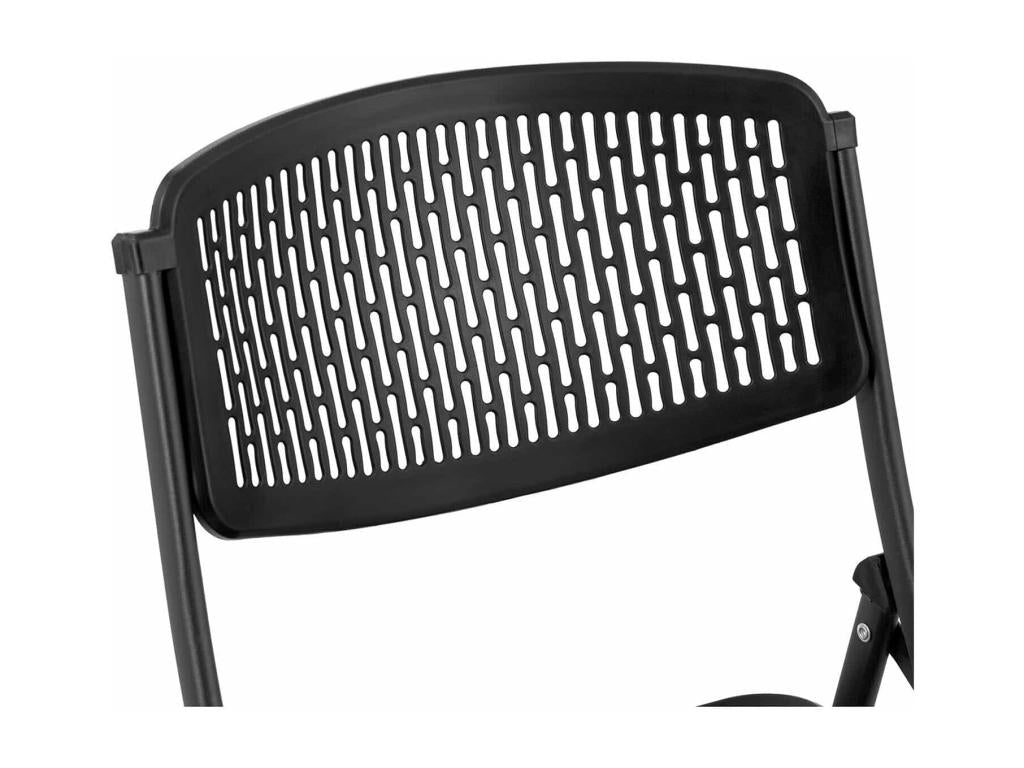 Set of 5 chairs for restaurants, cafes, offices and waiting rooms, 150 kg max, folding design, black, 14 0006014