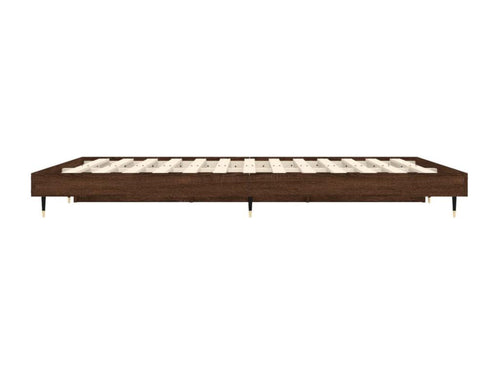 Brown oak bed frame 120x190 engineered wood