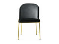 Set of 2 Kymil chairs, Gold Metal and Black Velvet