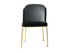 Set of 2 Kymil chairs, Gold Metal and Black Velvet