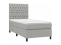Bed base in Vertchez with mattress and LED, light grey, 90x190
