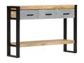 Console table 110x30x76 cm solid raw mango wood