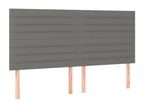 Dark Grey LED Headboard 180x5x118/128 cm Fabric