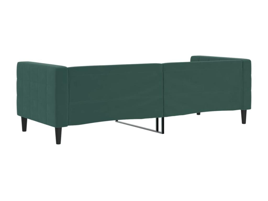Dark green daybed 80x200 cm velvet
