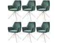 Vertchez-G67 dining chair, set of 6, green stainless steel
