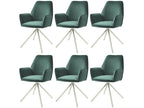 Vertchez-G67 dining chair, set of 6, green stainless steel