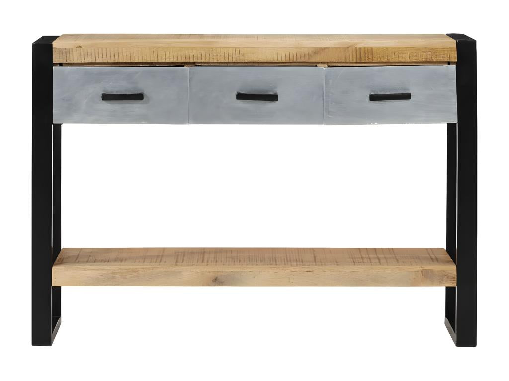 Console table 110x30x76 cm solid raw mango wood