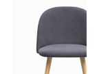 Pack of 4 chairs in dark and light grey fabric - Vertchez
