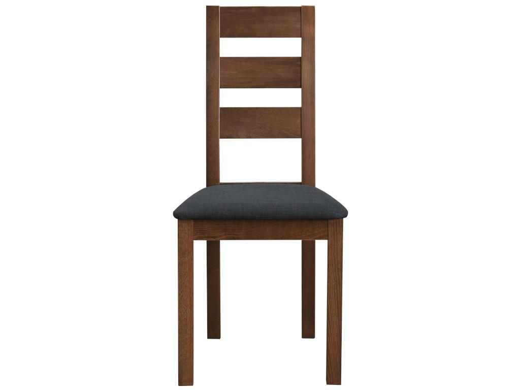 Set of 2 Vertchez chairs - Beech and fabric - Walnut and Anthracite colors