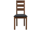Set of 2 Vertchez chairs - Beech and fabric - Walnut and Anthracite colors