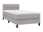 Bed base in Vertchez with mattress and LED, light grey, 90x190