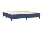 Upholstered bed base with mattress, blue, 200x200 cm, fabric