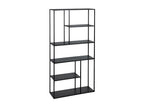 6-shelf metal shelf, black - URBAN