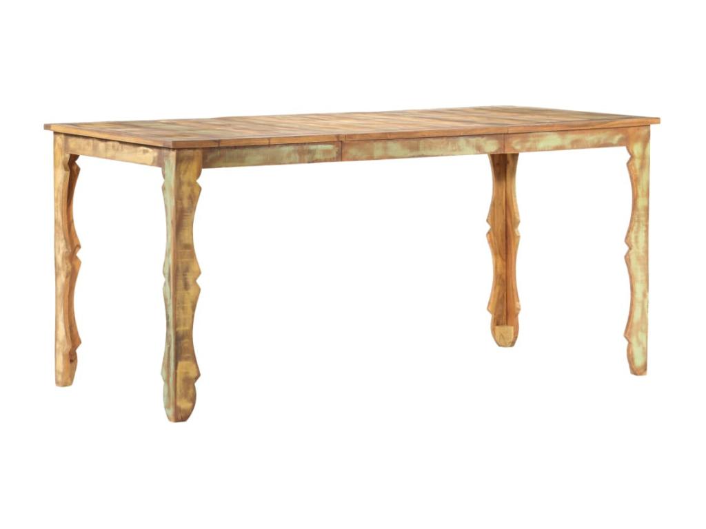 Dining table 160x80x76cm Solid reclaimed wood