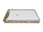 Sand-colored shower tray with smooth green finish from SMART, with colored grate - 190x80 cm