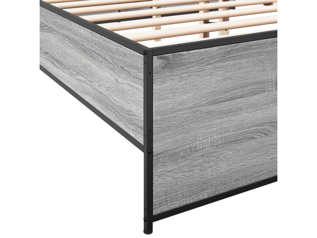 Bed frame without mattress Vertchez gray 140x200 cm