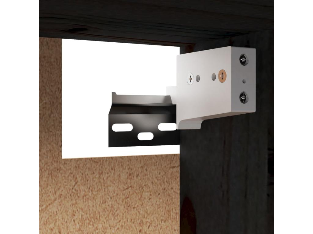 Black wall cabinet 45x30x35 Solid pine wood