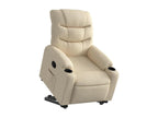 Cream Fabric Reclining Armchair