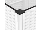 Planter with trellis, white, 120x40x121.5 cm, PP