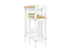 3-piece bar set, white, solid pine wood
