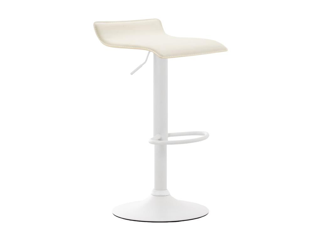 Bar stool - Faux leather / Metal - Cream - Dyn V2
