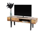 TV stand with drawer, wood and metal, Vertchez