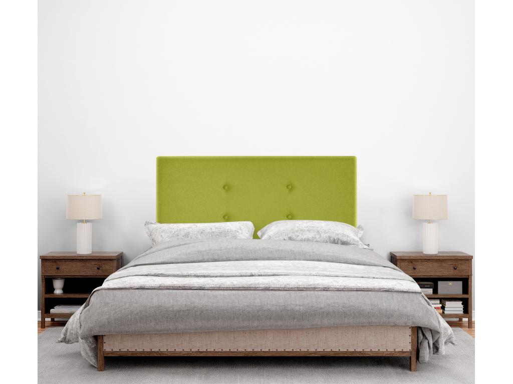 Vertchez Aqualine fabric headboard with 2 buttons, 90x50cm, for 80/90cm beds - Pistachio