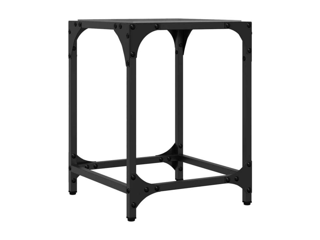 Coffee tables with black glass tops, 2 pieces, 30x30x40 cm, steel