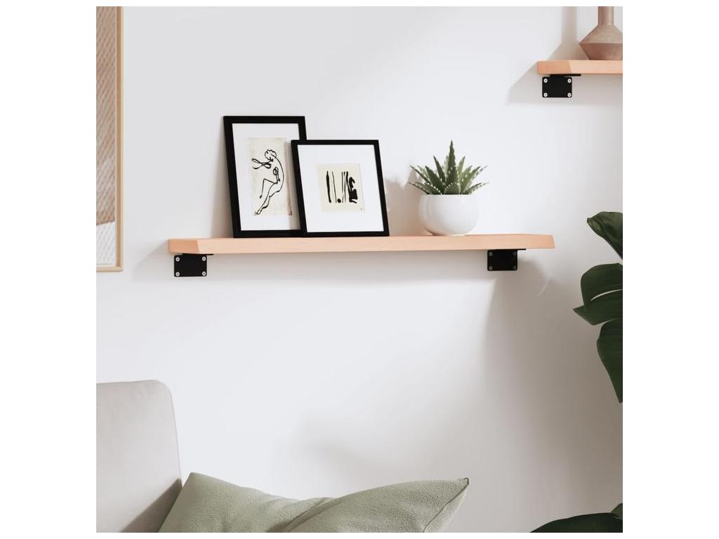 wall shelf 60x10x2 solid untreated oak wood