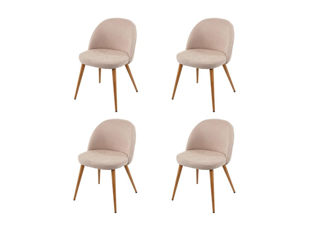 Vertchez-D53 dining chair, set of 4, beige