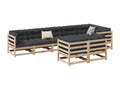 8-piece garden furniture set made of solid pine wood