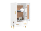 Glossy white sideboard 70x31x115 cm Engineered wood