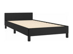 Bed frame with headboard, black, 80x200 cm, faux leather