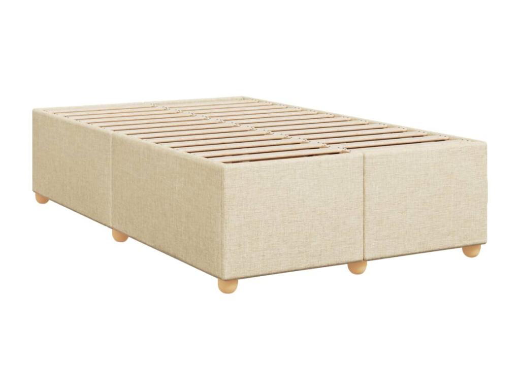 Bed base in Vertchez with cream mattress 120x190 cm fabric