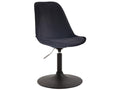 Dining chair - Velvet / Metal - Black - Vertchez