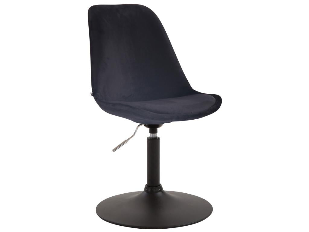 Dining chair - Velvet / Metal - Black - Vertchez