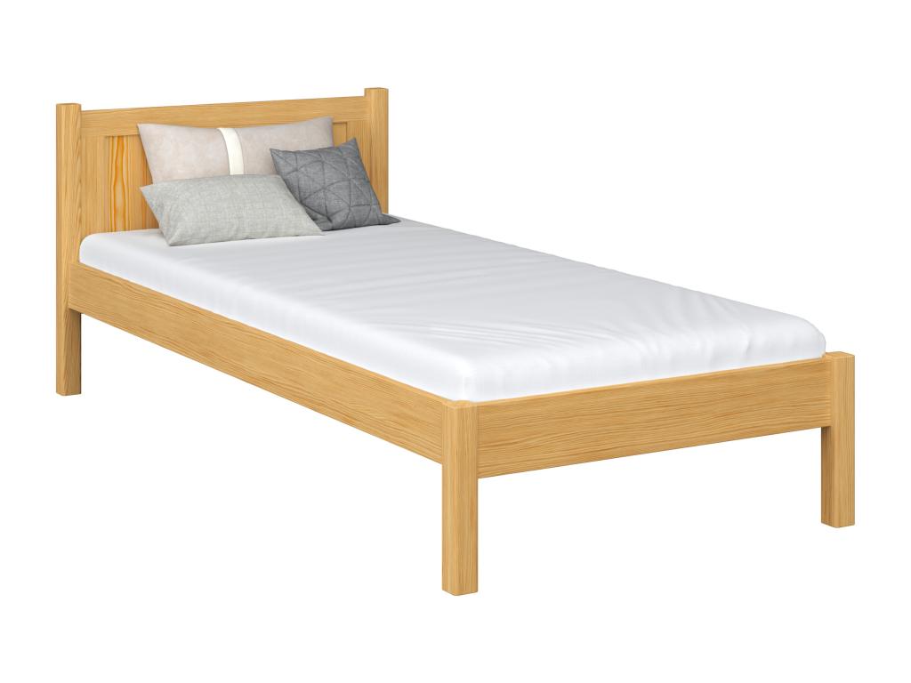 Single bed in wood N02 Natural Pine 100x180