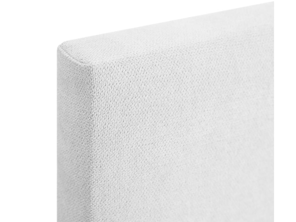Vertchez Aqualine Smooth Fabric Headboard with Buttons 95x105cm with Legs for 90cm Beds - White