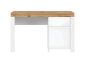 Desk with 1 door and 1 drawer, Vertchez White and Wood
