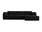 Right-hand corner sofa in velvet - black - Vertchez