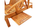Set of 2 sun loungers with table and cushions, solid finish.