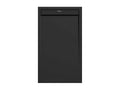 Black shower tray with smooth green finish from SMART, colored grid - 140x80 cm