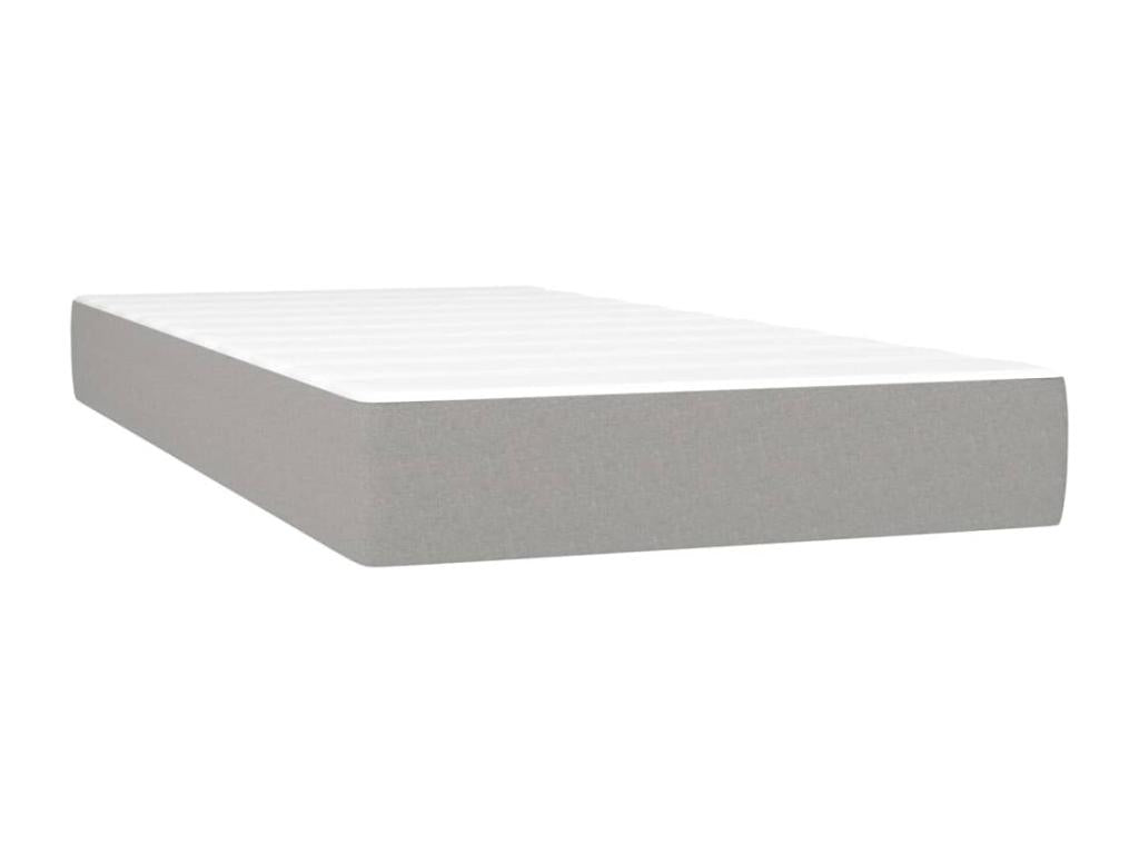 Bed base in Vertchez with mattress and LED, light grey, 90x190