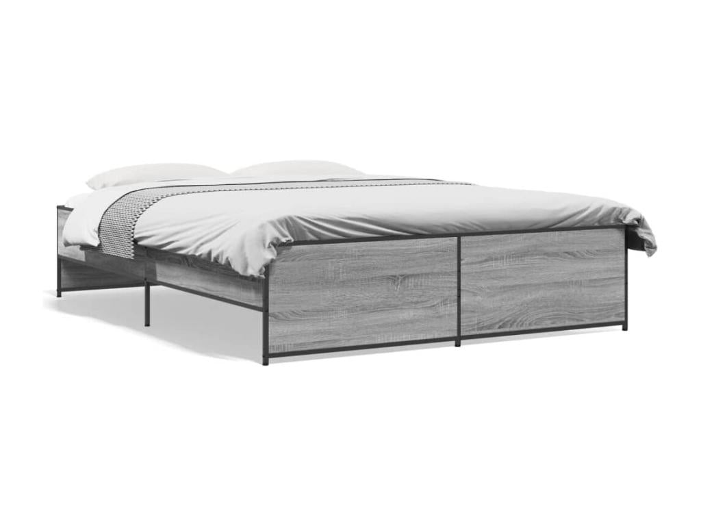 Bed frame without mattress Vertchez gray 140x200 cm